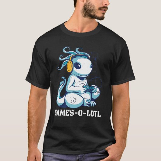 Gamesolotl Axolotl Speelt Console Videogames Gam T-shirt (Voorkant)