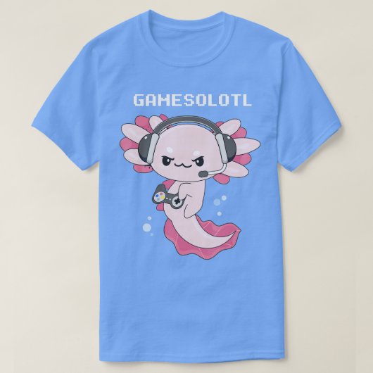 Gamesolotl Axolotl Spel Video Games Gaming Axo T-shirt (Design voorkant)