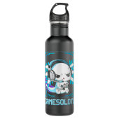 Gamesolotl Axolotl Video Gamer Kawaii Anime Gift B Waterfles (Voorkant)