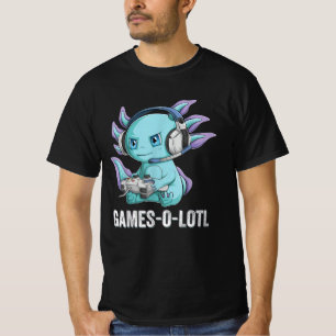 Gamesolotl Axolotl Video Gamer Kawaii Anime jongen T-shirt