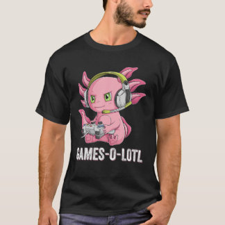 Gamesolotl Axolotl Video Gamer Kawaii Anime jongen T-shirt