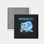 Gamesolotl Axolotl Video Gamer Kawaii Anime Kinder Magneet (Voorkant / Achterkant)