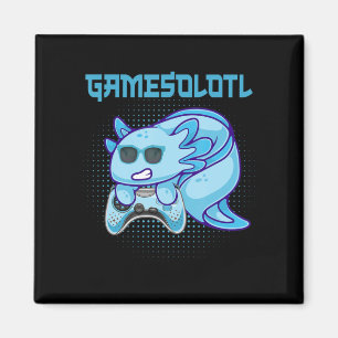 Gamesolotl Axolotl Video Gamer Kawaii Anime Kinder Magneet