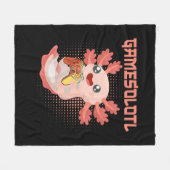 Gamesolotl Axolotl Video Gamer Kawaii Pastel Gothi Fleece Deken (Voorkant (Horizontaal))