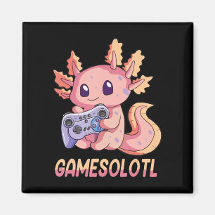 Gamesolotl Axolotl Video Gamer Kawaii Pastel Gothi Magneet