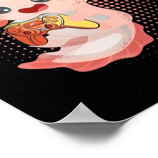 Gamesolotl Axolotl Video Gamer Kawaii Pastel Gothi Poster (Hoek)