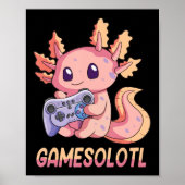 Gamesolotl Axolotl Video Gamer Kawaii Pastel Gothi Poster (Voorkant)