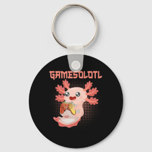 Gamesolotl Axolotl Video Gamer Kawaii Pastel Gothi Sleutelhanger