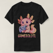 Gamesolotl Axolotl Video Gamer Kawaii Pastel Gothi T-shirt (Design voorkant)