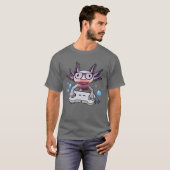 Gamesolotl Axolotl Video Gamer Kawaii Pastel Gothi T-shirt (Voorkant volledig)