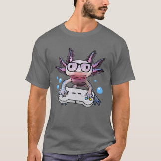 Gamesolotl Axolotl Video Gamer Kawaii Pastel Gothi T-shirt