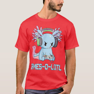 Gamesolotl Axolotl Video Gamer Kawaii Pastel Gothi T-shirt