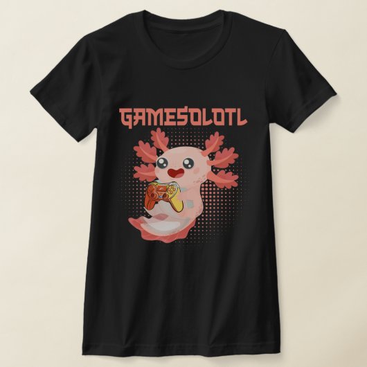Gamesolotl Axolotl Video Gamer Kawaii Pastel Gothi T-shirt (Laagn)