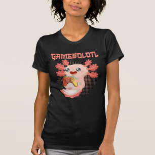 Gamesolotl Axolotl Video Gamer Kawaii Pastel Gothi T-shirt