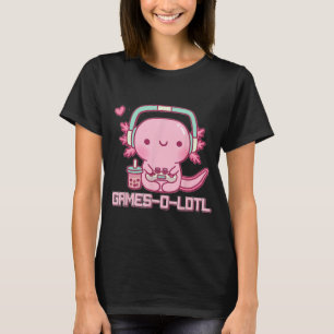 Gamesolotl Axolotl Video Games Kawaii Anime Gamer T-shirt