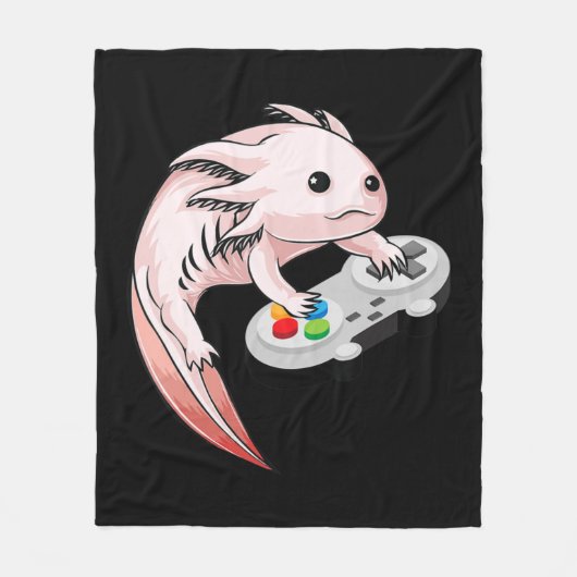 Gamesolotl Axolotl Video Games Kawaii Anime Gaming Fleece Deken (Voorkant)