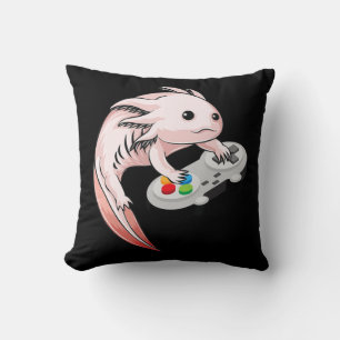 Gamesolotl Axolotl Video Games Kawaii Anime Gaming Kussen