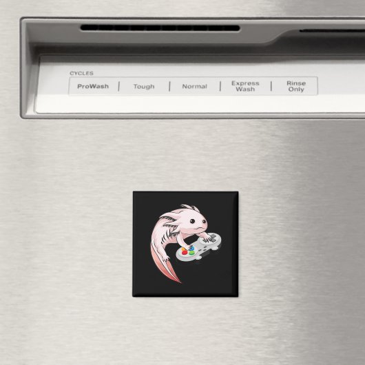 Gamesolotl Axolotl Video Games Kawaii Anime Gaming Magneet (Insitu (Vaatwasser))