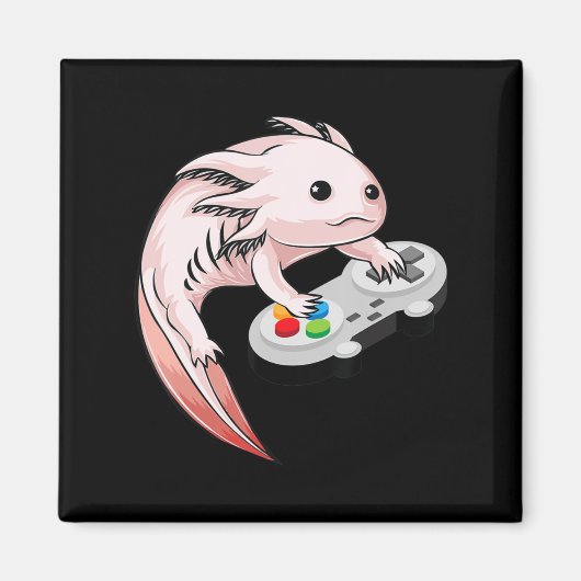 Gamesolotl Axolotl Video Games Kawaii Anime Gaming Magneet (Voorkant)
