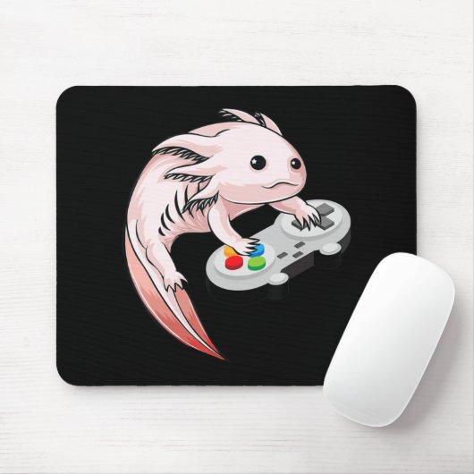 Gamesolotl Axolotl Video Games Kawaii Anime Gaming Muismat (Met muis)