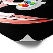 Gamesolotl Axolotl Video Games Kawaii Anime Gaming Poster (Hoek)