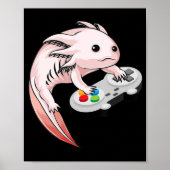 Gamesolotl Axolotl Video Games Kawaii Anime Gaming Poster (Voorkant)