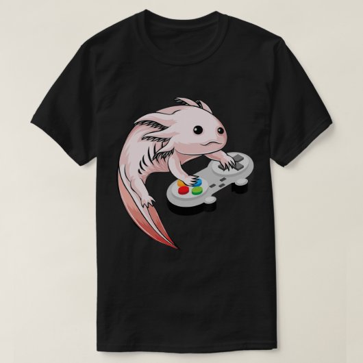Gamesolotl Axolotl Video Games Kawaii Anime Gaming T-shirt (Design voorkant)