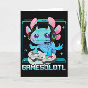 Gamesolotl Axolotl Videospel Kawaii Pastel Goth Kaart