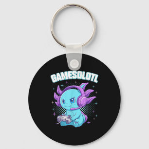Gamesolotl Axolotl Videospelers Kawaii Anime Cadea Sleutelhanger