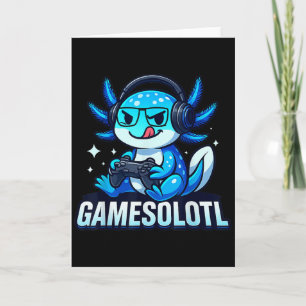 Gamesolotl Axolotl Vis Gamer Gaming Anime Video G Kaart
