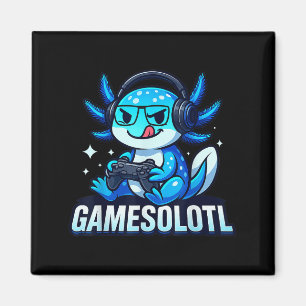 Gamesolotl Axolotl Vis Gamer Gaming Anime Video G Magneet