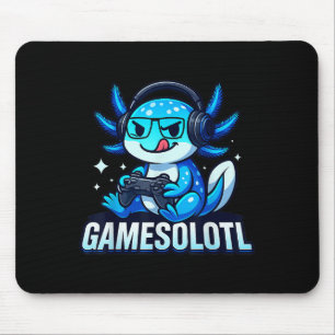 Gamesolotl Axolotl Vis Gamer Gaming Anime Video G Muismat