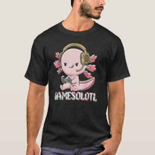 Gamesolotl Cute Axolotl Video Gaming Gamer Boys Gi T-shirt