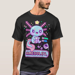 Gamesolotl Gamer Aolotl Kawaii Cute Anime Pastel G T-shirt