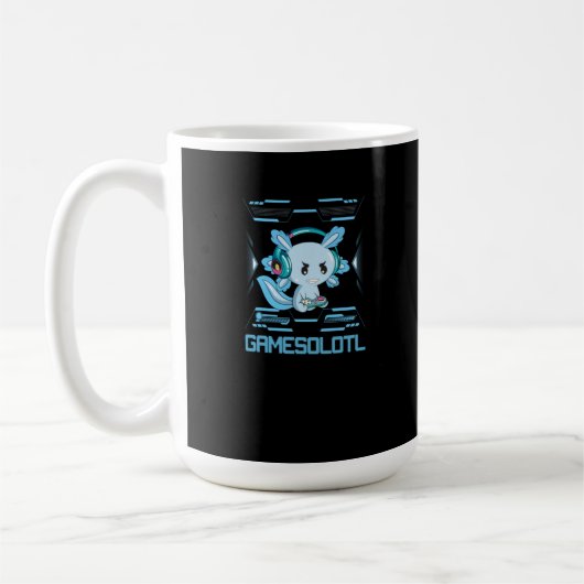Gamesolotl Gamer Axolotl Anime Fish Spellingspelle Koffiemok (Links)