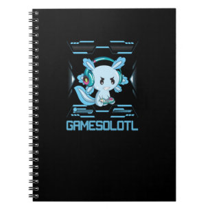 Gamesolotl Gamer Axolotl Anime Fish Spellingspelle Notitieboek