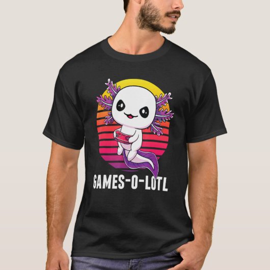 Gamesolotl Gamer Axolotl Video Games Salamander T-shirt (Voorkant)