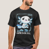 Gamesolotl Gamer Axolotl Video Spellen T-shirt (Voorkant)