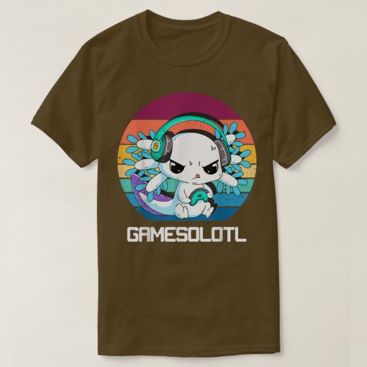 Gamesolotl Video Gamer Kawaii Pastel Gothic A T-shirt (Design voorkant)
