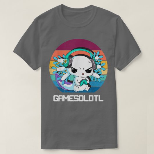 Gamesolotl Video Gamer Kawaii Pastel Gothic A T-shirt (Design voorkant)