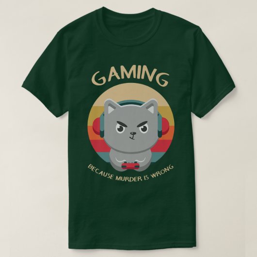 Gamespelen omdat Murder een verkeerd beeld geeft v T-shirt (Design voorkant)