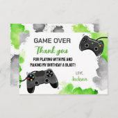 Gametijd op videogame Dankuwel kaarten (Voorkant / Achterkant)