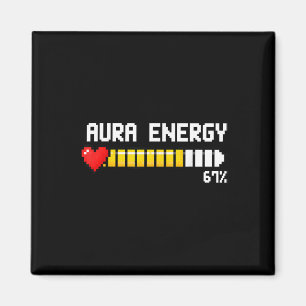 Gaming 67 Aura Energie 67 Procent Meme Gamer Retro Magneet