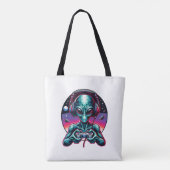 Gaming Alien Buitenaards Worden Gepersonaliseerd Tote Bag (Achterkant)