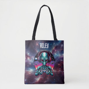 Gaming Alien Buitenaards Worden Gepersonaliseerd Tote Bag