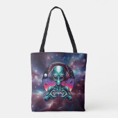Gaming Alien Buitenaards Worden Gepersonaliseerd Tote Bag (Achterkant)