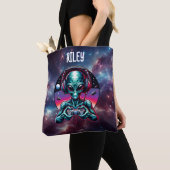 Gaming Alien Buitenaards Worden Gepersonaliseerd Tote Bag (Dichtbij)