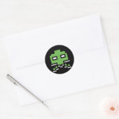 Gaming Alien Invader Arcade 80-jaren 90 Ronde Sticker (Envelop)