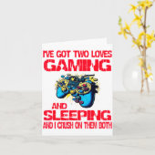 Gaming And Sleeng Gamer Valentines Day Boys Kids  Kaart (Gele Bloem)
