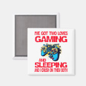 Gaming And Sleeng Gamer Valentines Day Boys Kids  Magneet (Voorkant / Achterkant)